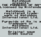 Pyramids of Ra screenshot 4 for GameBoy